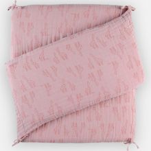 Tour de lit respirant rose (pour lits 60x120 cm ou 70x140 cm)  par Noukie's