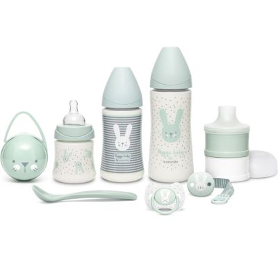 Coffret cadeau de naissance Welcome Baby lapin vert  par Suavinex
