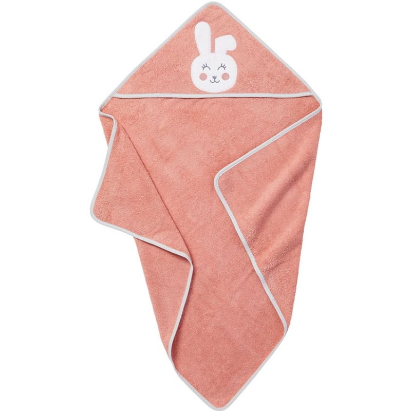 Cape de bain lapin corail (80 x 80 cm) Babycalin