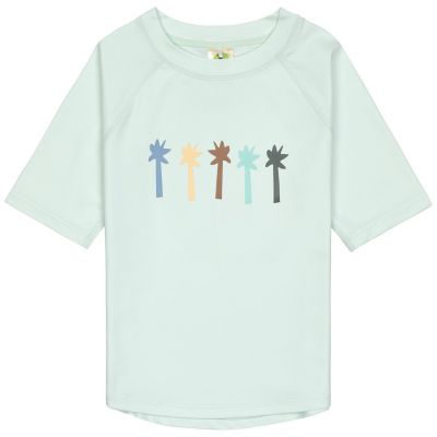 T-shirt anti-UV Palmiers vert écume (13-18 mois)