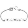 Bracelet cordon paillette Maman argent (personnalisable) - Padam Padam