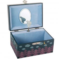 Boîte à bijoux musicale phosphorescente Ours dans la Forêt