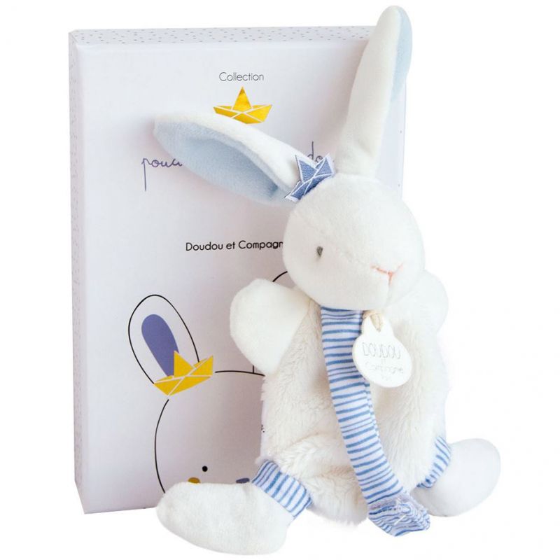 Coffret doudou attache sucette Lapin matelot Poudre de PerliCoffret doudou Doudou et Compagnie