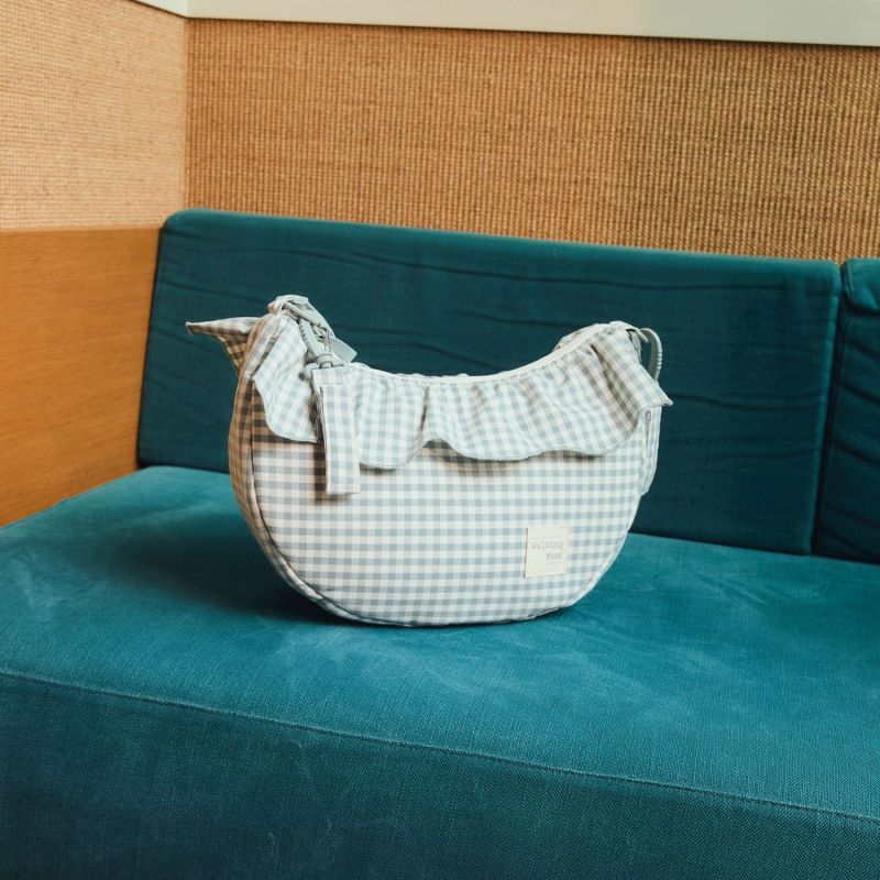 Sac bandoulière Gondole Praliné Vichy Matcha Walking Mum Ambiance 2