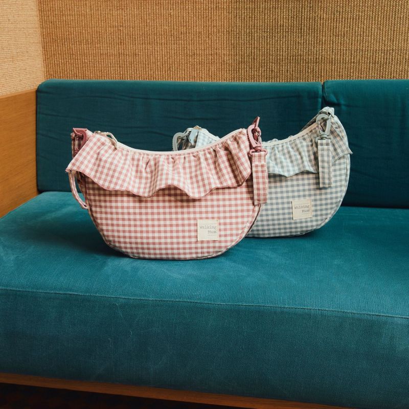 Sac bandoulière Gondole Praliné Vichy Matcha Walking Mum Ambiance 8