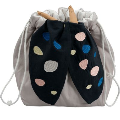 Sac à jouets en coton bio scarabée (22 x 28 cm) Fabelab