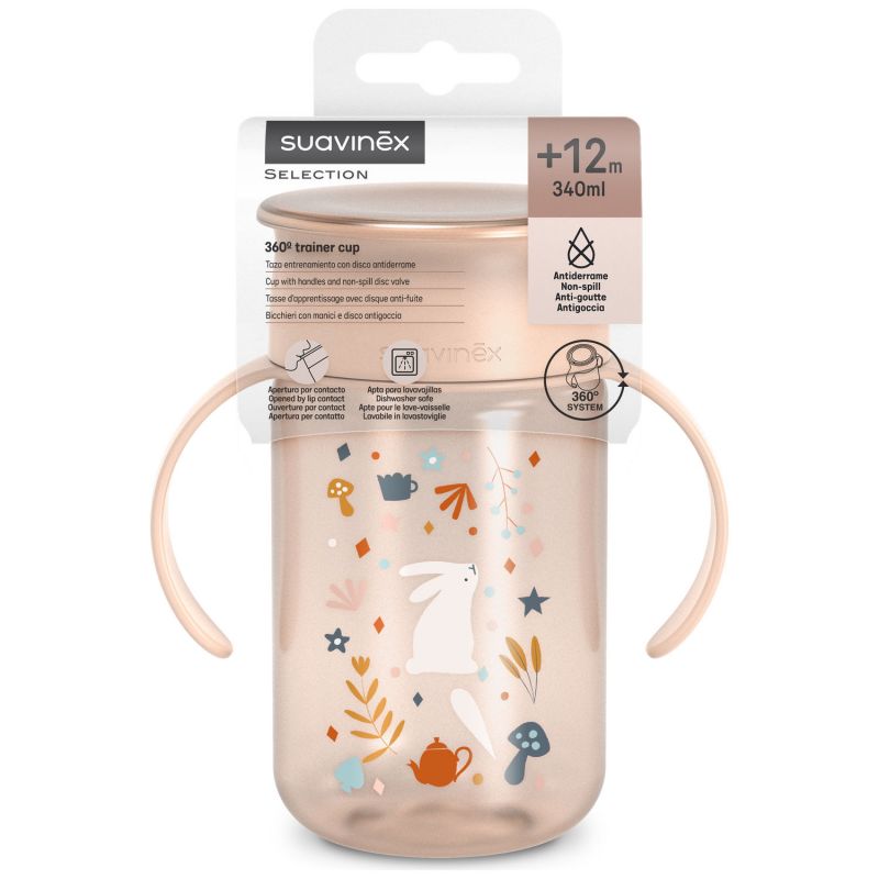 Tasse d'apprentissage 360° Wonderland Rose (340Ml) Suavinex Packaging 8