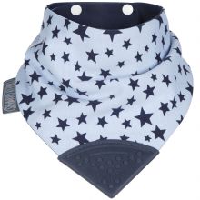 Bavoir bandana étoiles bleues avec embout de dentition  par Cheeky Chompers