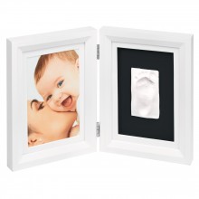 Cadre photo empreinte Baby Art Print Frame blanc / blanc et noir  par Baby Art