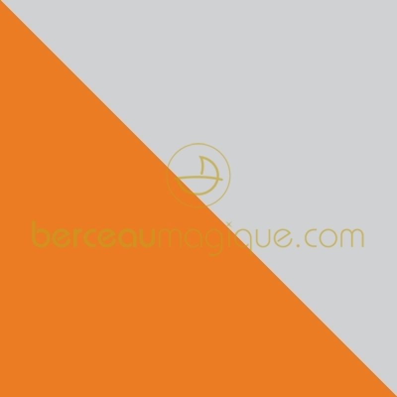 Taie d'oreiller orange-gris perle (40cm x 60cm)  Domiva