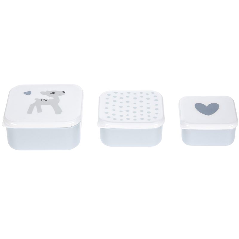 Lot de 3 boîtes à goûter Lela bleu clair Lässig