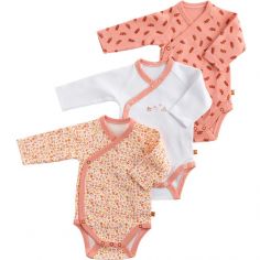 Lot de 3 bodies cache-cœur Esmée (naissance) - Sauthon