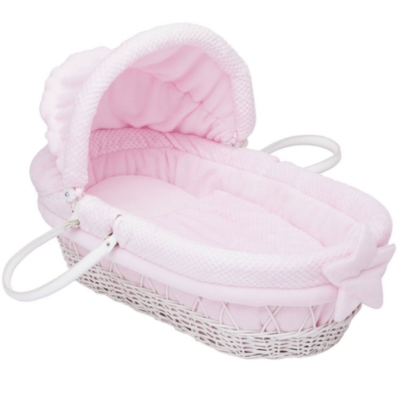 Couffin en osier Beryl rose Maison Nougatine