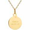 Collier chaîne médaille Ange Raphaël personnalisable (plaqué or) Petits trésors Produit 3