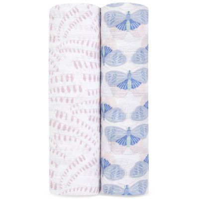 Lot de 2 maxi langes en coton Deco dream (120 x 120 cm) aden + anais