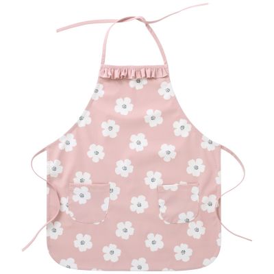 Tablier de cuisine froufrou en tissu imperméable fleurs