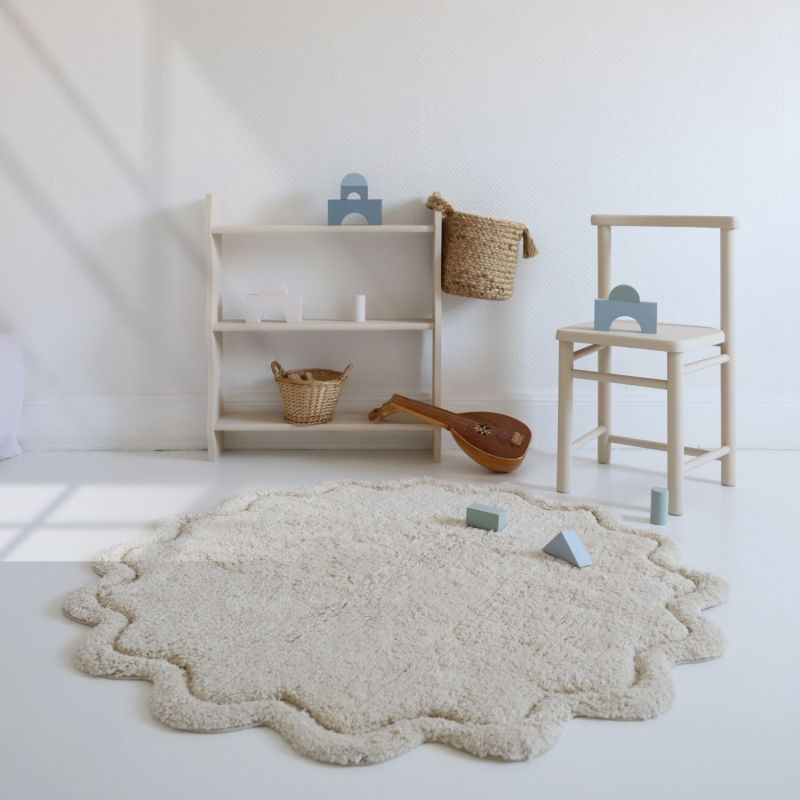 Tapis rond Sweet April Ecru (110 cm) Nattiot Ambiance 2