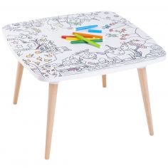 Table à colorier coloritable modèle La Ferme - DBKids