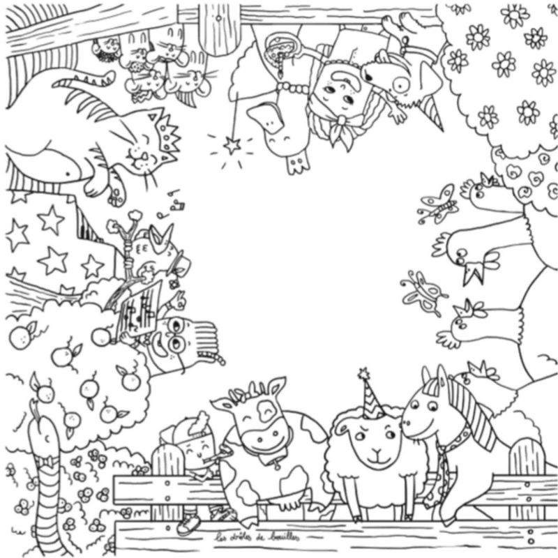 Table à colorier coloritable modèle La Ferme DBKids Produit 3