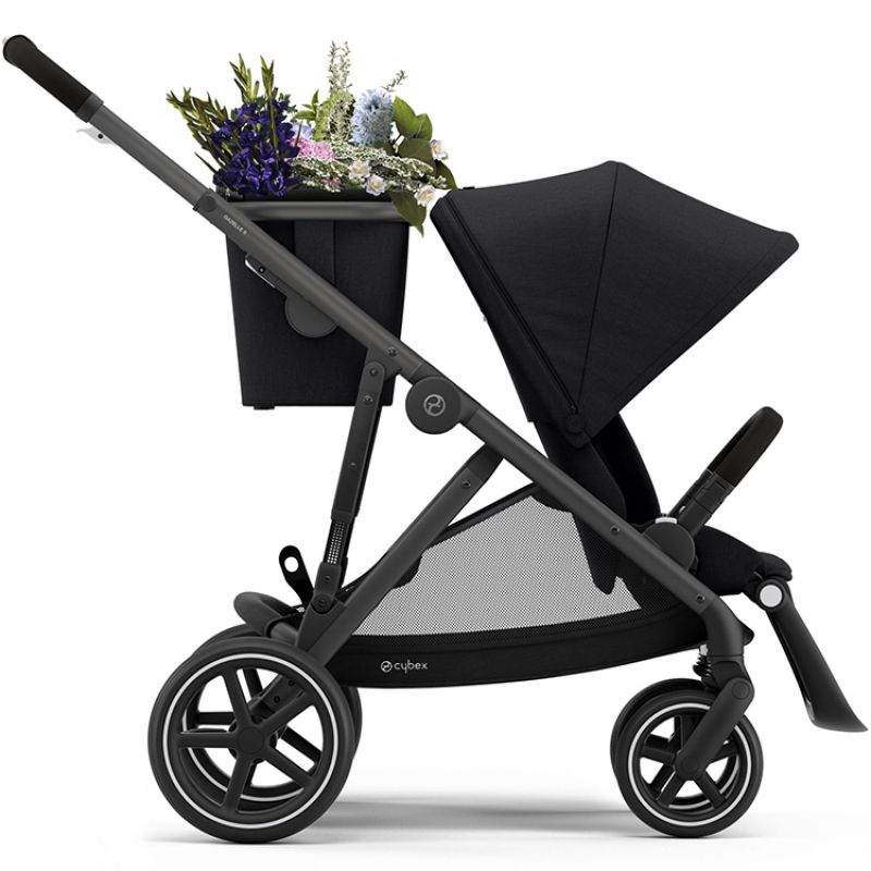 Poussette citadine Gazelle S Deep Black (châssis noir) Cybex