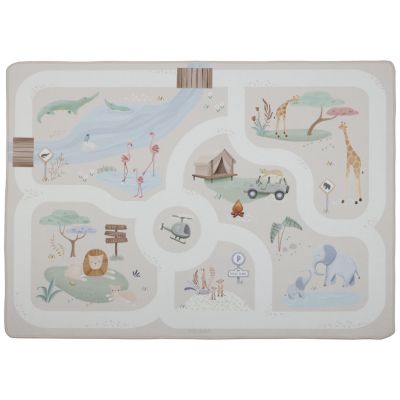 Tapis de jeu et circuit de voitures Safari Friends (138x100 cm) Little Dutch