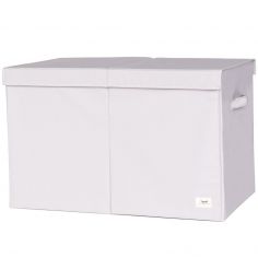 Coffre à jouets en tissu recyclé Uni gris clair - 3 sprouts