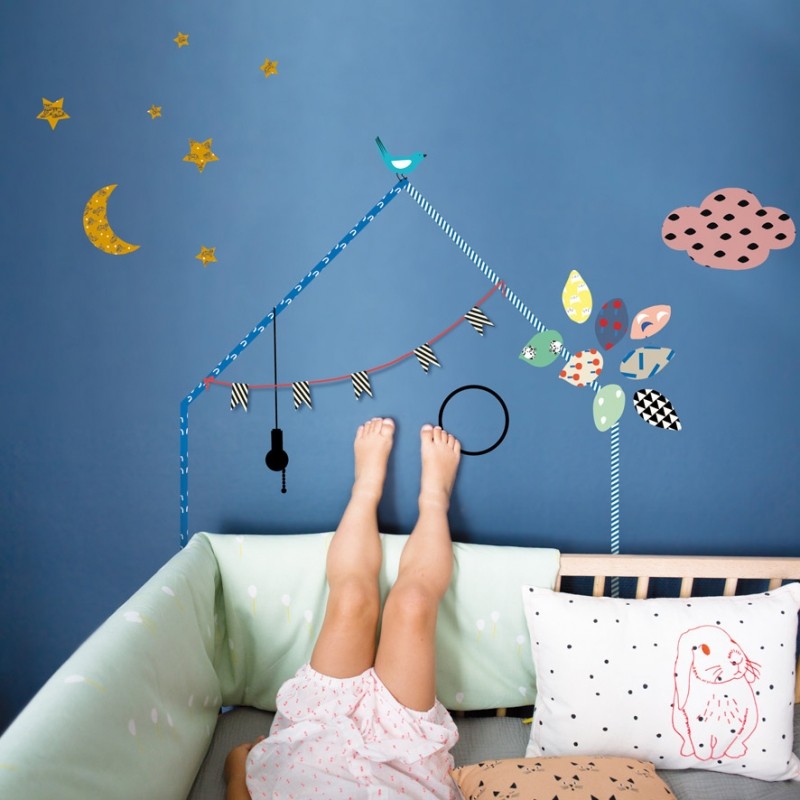 Sticker mural Ma petite maison Mimi'lou