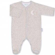 Pyjama léger terry Bmini beige à points jerry (naissance : 50 cm)  par Bemini