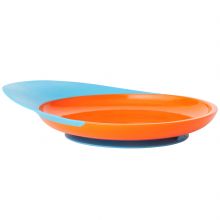 Assiette ventouse Catch plate orange et bleu  par Boon