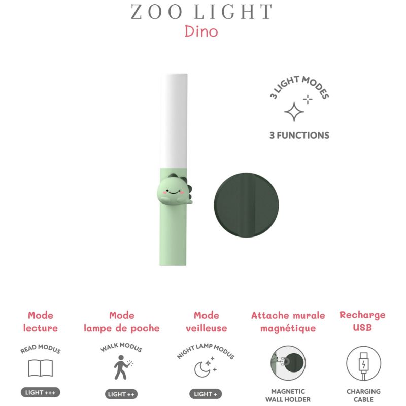 Lampe nomade 3 en 1 Zoo Light Dino The Zoofamily Produit 5