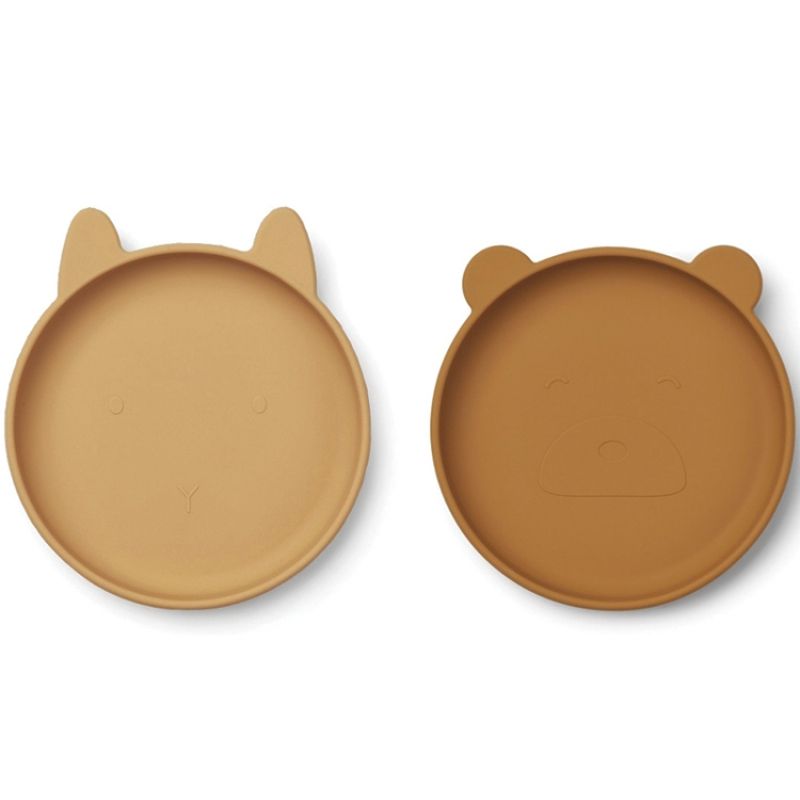Lot de 2 assiettes en silicone Olivia yellow mix Liewood