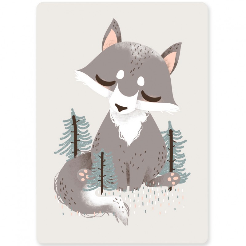 Carte A6 les Animignons le loup Kanzilue