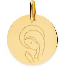 Médaille Vierge Marie personnalisable (or jaune 375°)  par Lucas Lucor