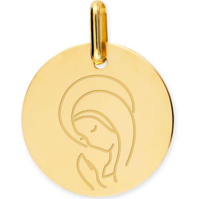 Médaille Vierge Marie personnalisable (or jaune 375°) Lucas Lucor