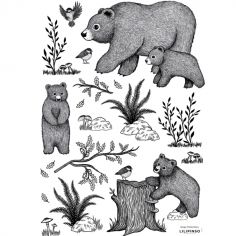 Planche de stickers A3 Les ours
