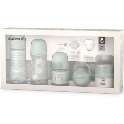 Suavinex - Coffret cadeau naissance Premium Bonhomia vert d'eau (7 pièces)