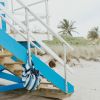 Sac à jouets de plage et tapis de jeux 2en1 Outdoor blue green stripes  par Play&Go