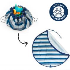 Sac à jouets 2 en 1 Outdoor Blue-Green Stripes - Play&Go