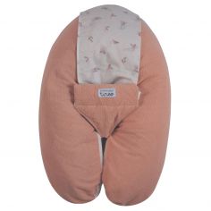 Coussin de grossesse Multirelax éponge microfibre rose pêche - Tinéo