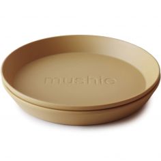 Lot de 2 assiettes rondes Mosterd - Mushie