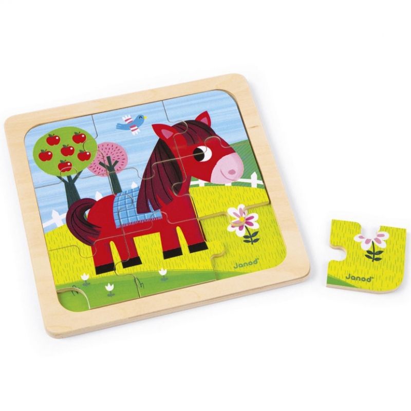 Puzzle cheval Tornado (9 pièces) Janod