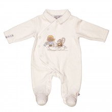 Pyjama bébé écru Bill et Bono (6 mois : 68 cm)  par Noukie's