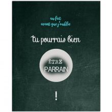 Carte à gratter Demande spéciale Chalkboard Parrain (8 x 10 cm)  par Les Boudeurs