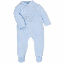Pyjama chaud Poudre d'étoiles bleu (6 mois : 68 cm)  par Noukie's