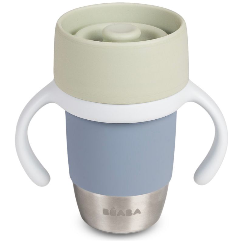 Tasse d'apprentissage inox Click and drink Galet Béaba Produit 1