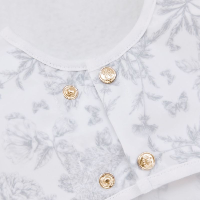 Bavoir manches longues Toile de Jouy gris clair Tartine et Chocolat Produit 4