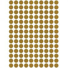Stickers muraux ronds dorés