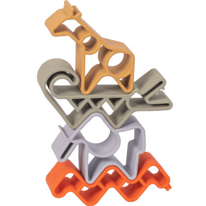 Lot de 4 animaux en silicone Nature Dëna
