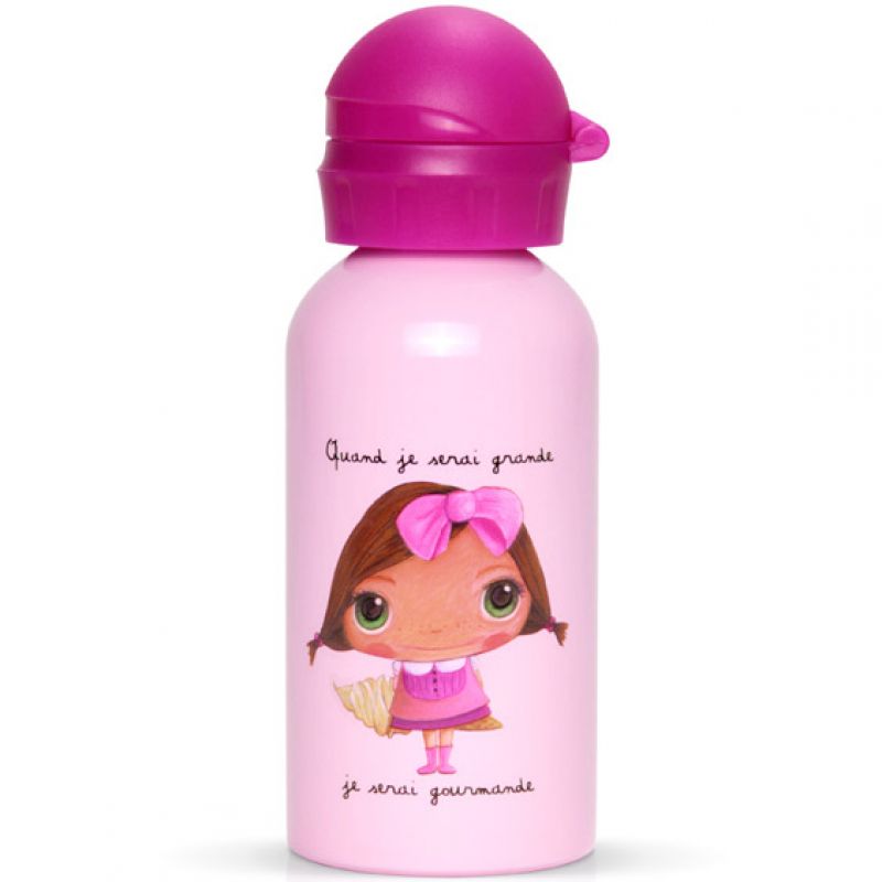 Gourde en métal Je serai gourmande (400 ml) Isabelle Kessedjian