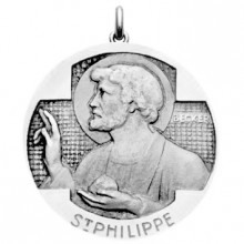 Médaille Saint Philippe (or blanc 750°)  par Becker
